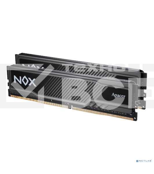Оперативная память Apacer Nox, DDR4, 16GB (2x8GB), 3600MHz, CL18, UDIMM, с радиатором, серый