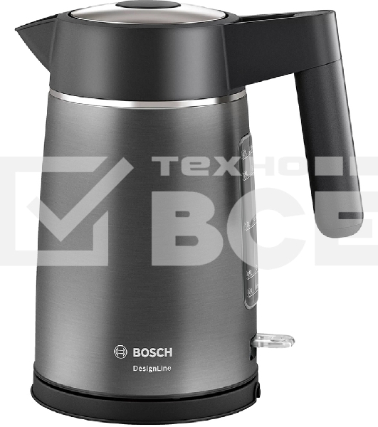 Чайник Bosch TWK5P475 Цвет: графитовый, 2400 Ватт, скрытый нагр.элемент, 1.7 л