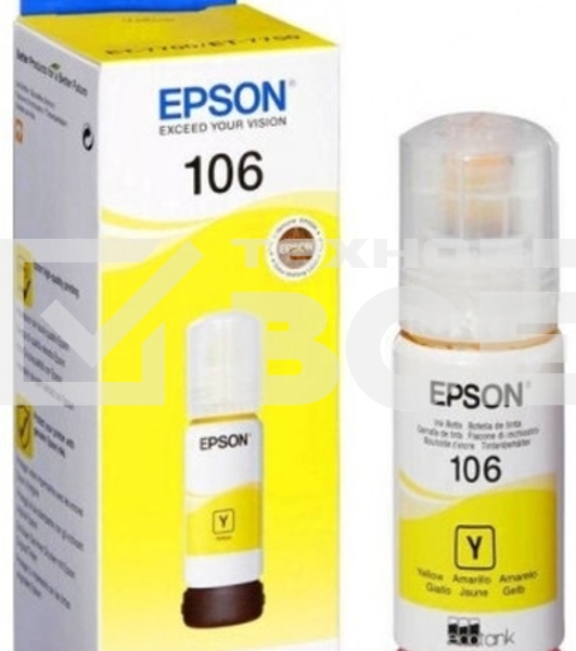 Чернила Epson 106Y C13T00R440 желтый (70 мл) для Epson L7160/7180