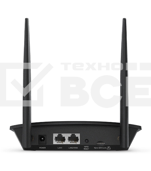 Роутер беспроводной TP-Link TL-MR100 N300 10/100BASE-TX/4G(3G) cat.4 черный