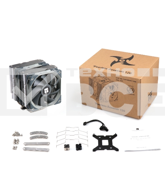 Кулер для процессора Thermalright Peerless Assassin 120 (4-pin PWM, 157mm, Ni/CU, 6x6mm, 2x120mm, 66.17CFM, 25.6dBA, 1500RPM, S: 1700, 1200, 115X, AM5, AM4)
