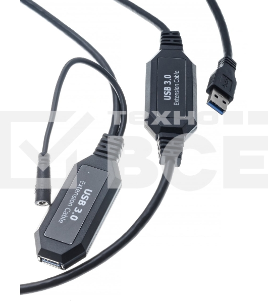 Кабель-адаптер USB3.0-repeater, удлинительный активный <Am-->Af> 10м VCOM <CU827>