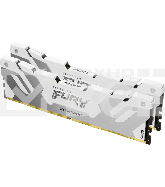 Оперативная память Kingston Fury Renegade, DDR5, 64Gb (2x32Gb), 6400MHz, CL32, радиатор, белый