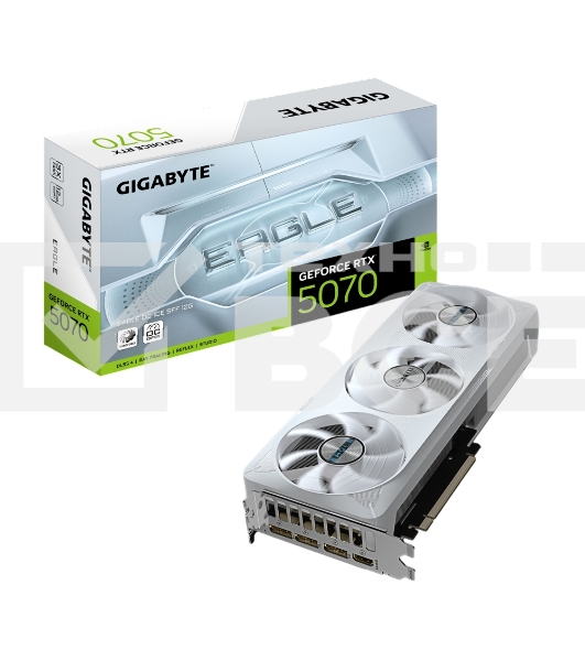 Видеокарта Gigabyte PCI-E GV-N5070EAGLEOC ICE-12GD 1.0 NVIDIA GeForce RTX 5070 12Gb 192bit GDDR7 2805/28000 HDMIx1 DPx3 HDCP Ret