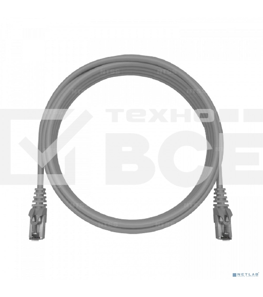 Патч-корд NTSS PREMIUM 2xRJ45/8P8C, T568B FTP CAT5e LSZH 2 метра, серый NTSS-PC-PM-FTP-RJ45-5e-2.0-LSZH-GY