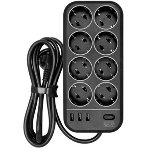 Сетевой фильтр Powercom SP-01 USB2A1CW 3,0М 3.0 м, 4 розетки, белый/серый, коробка, фото8