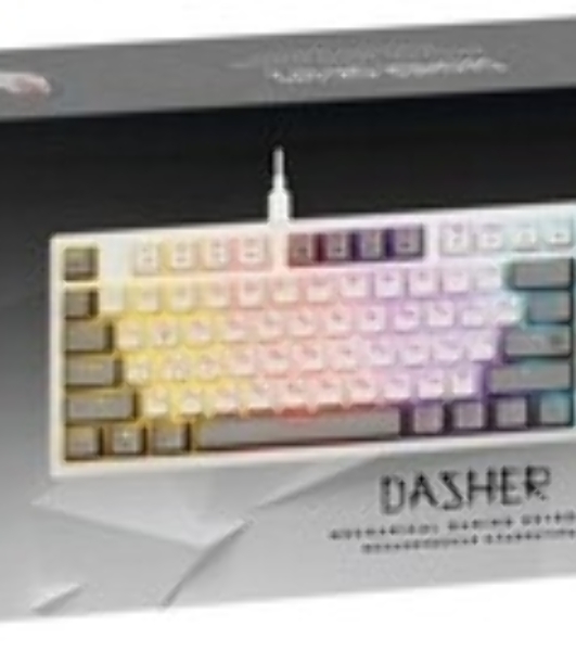 Клавиатура Defender Dasher GK-472 проводная, USB Type-A, серый/белый
