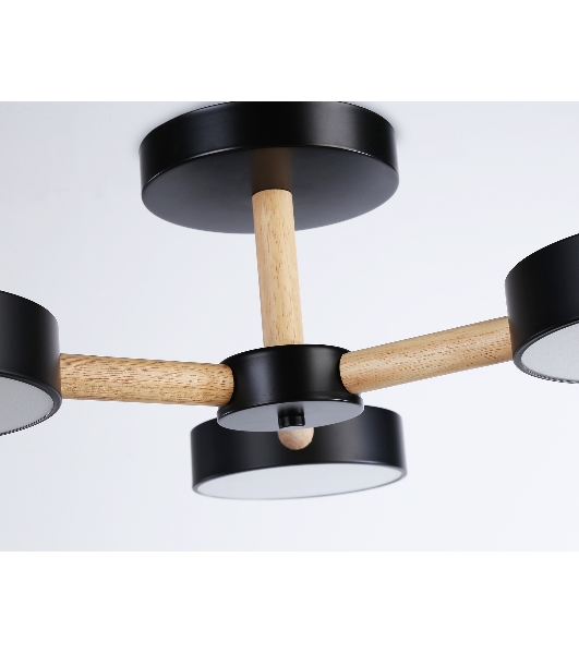 Светильник Ambrella light FL4823/3 BK черный 3000K-6400K 40W D580*160 (ПДУ ИК)