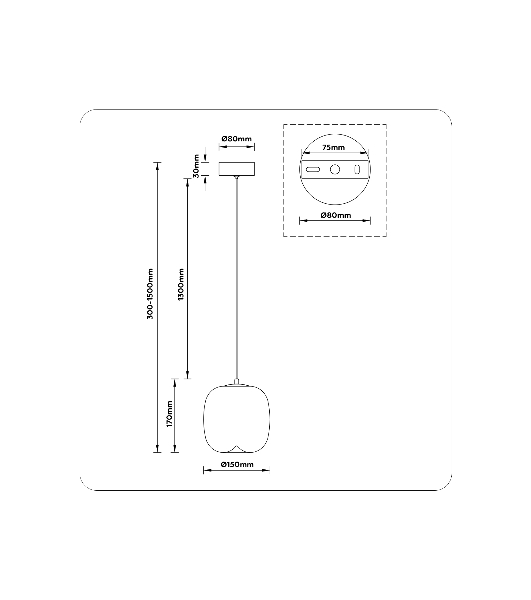 Подвесной светодиодный светильник Ambrella light LH11091 WH/FR белый/белый матовый 4W 3000K D150*170