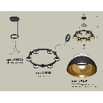 Светильник Ambrella light XR92051002/6 SBK/PYG/CL черный песок/золото желтое полированное/прозрачный GX53 (A9205,C9232,N8145), фото4