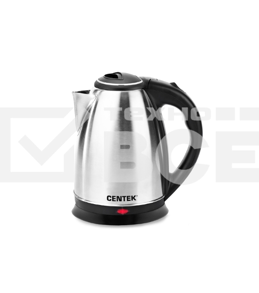 Чайник Centek CT-0035 (матовый) металл 1,5л, 2000W, хромированная вставка на крышке     