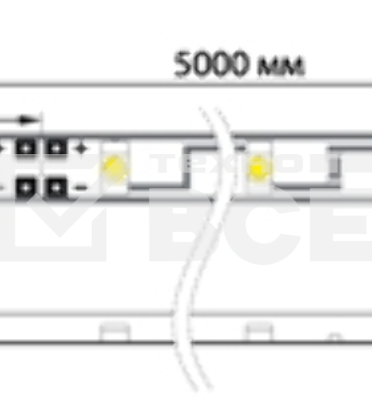 Лента LED силикон, 10 мм, IP65, SMD 5050, 60 LED/m, 12 V, цвет свечения белый