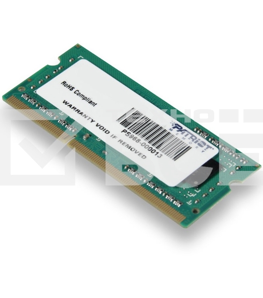 Оперативная память Patriot, DDR3, 4GB (1x4 GB), 1600 MHz, CL11, SO-DIMM