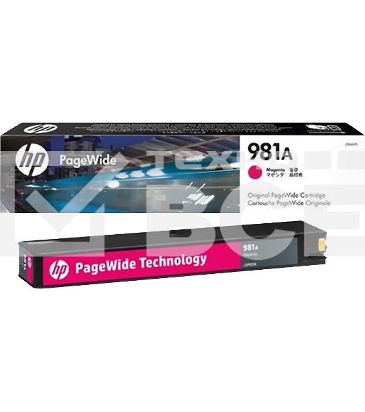 Картридж струйный HP 981A пурпурный для HP Color PageWide Ent Flow MFP 586, 566 6000 стр