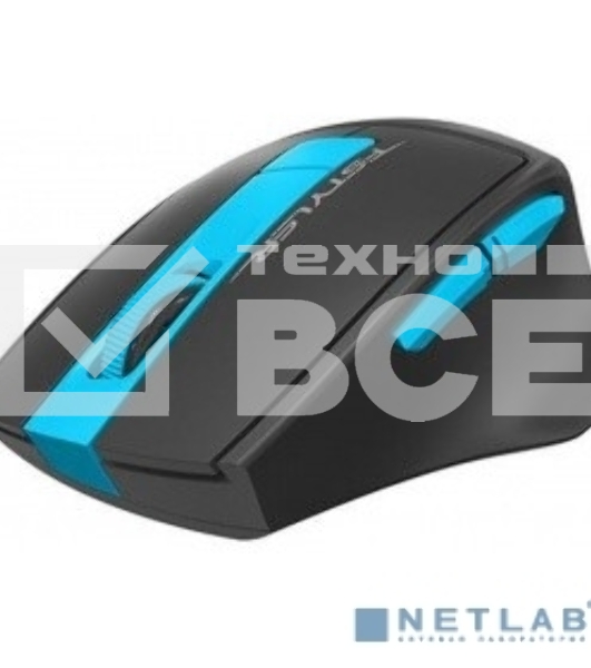 Мышь беспроводная A4Tech Fstyler FG30 серый/синий, 2000 dpi, радиоканал, USB, кнопки - 5