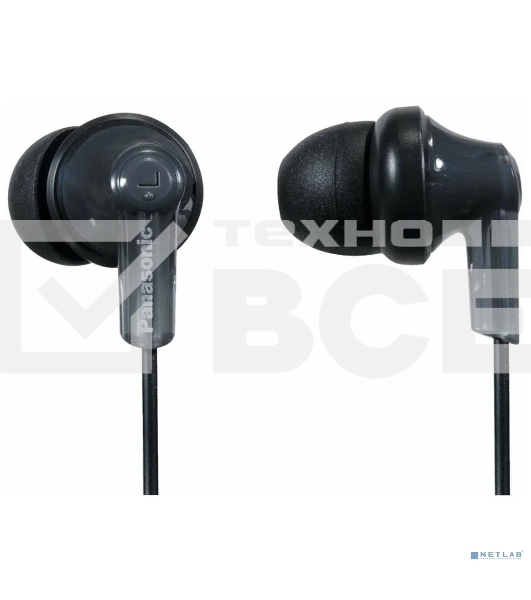Наушники вкладыши Panasonic RP-HJE120 1.1м черный проводные в ушной раковине (RP-HJE120EEK)