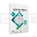 ГЕЛЕОС Обложки для переплета картонные А3, тиснение под 'кожу', белые, 100 шт., фото 1