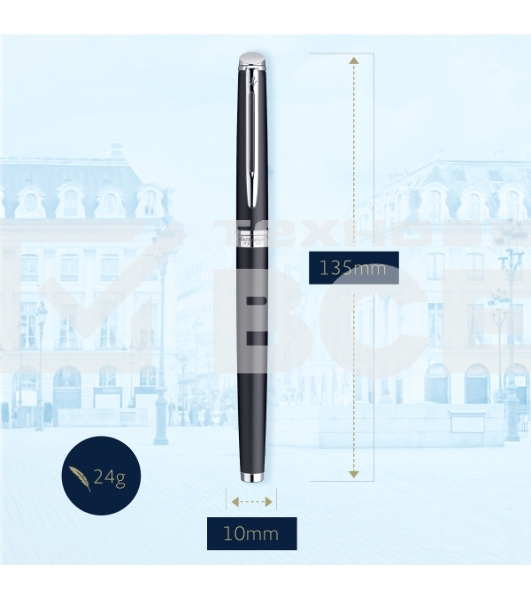 Ручка перьевая Waterman Hemisphere (CWS0920810) Matte Black CT F сталь нержавеющая подар.кор.