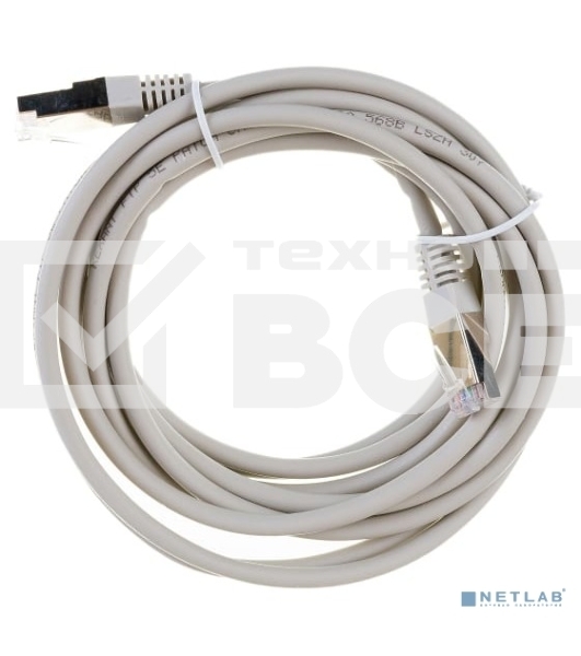 Пaтч-корд F/UTP Rexant, категория 5e, RJ45-RJ45, экранированный, 24AWG, LSZH, серый, 3м