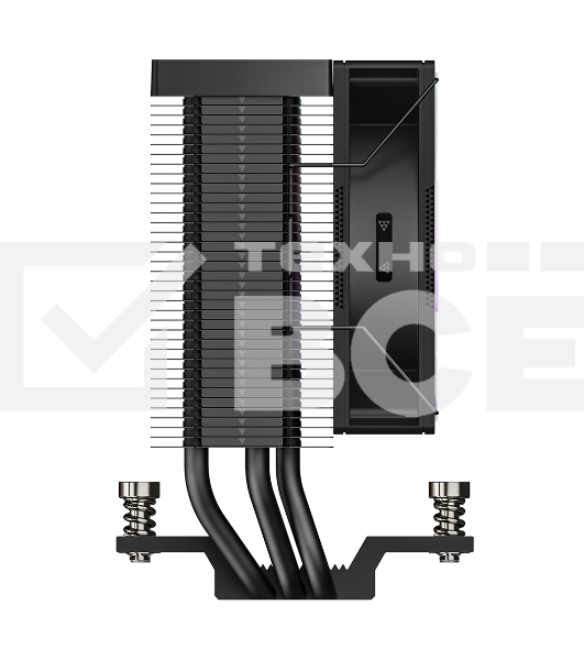Кулер для процессора PCCooler R300 ARGB BK черный 92мм алюминий+медь 2200rpm 30db 4-pin 150W 133мм