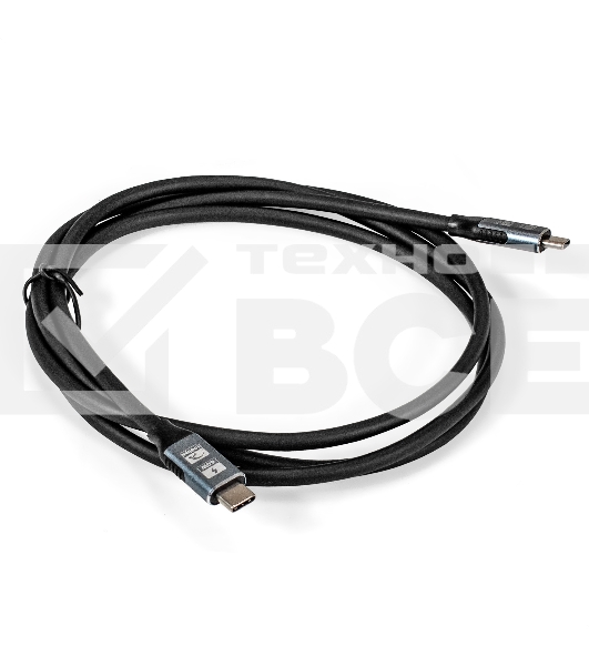 Кабель для зарядки Type-C - Type-C ExeGate EX-CCP-USB3.2-CMCM-1.5 (USB 3.2 Gen2x1 Type Cm/Cm, 10Gbit/s, 8K60Hz, 5A, 60W, PD3.1, 1,5м)