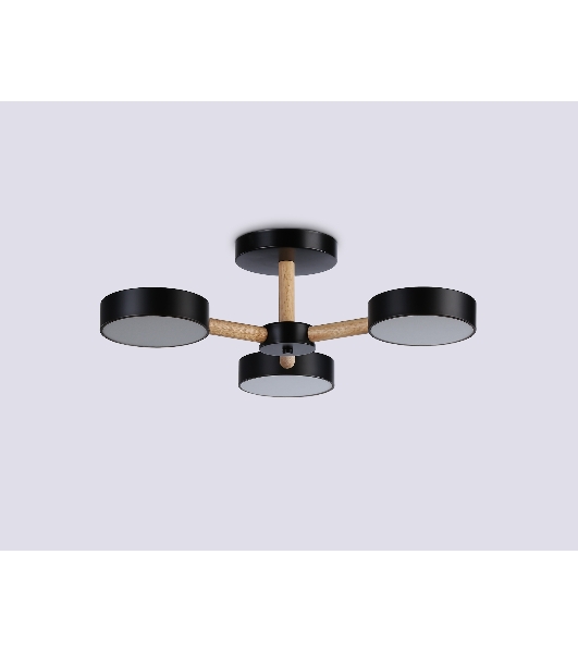Светильник Ambrella light FL4823/3 BK черный 3000K-6400K 40W D580*160 (ПДУ ИК)