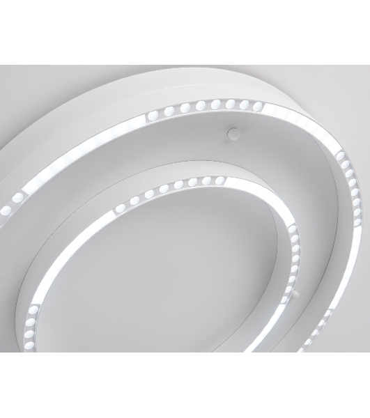 Потолочный светодиодный светильник Ambrella light FL5821 WH белый 55W 3000K/4200K/6400K D600*75 (без ПДУ)