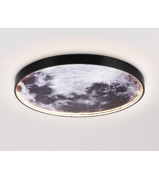 Настенно-потолочный светодиодный светильник Ambrella light FW11113 BK черный 31W LED 3000-6400K D500*38