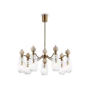 Люстра Ambrella light LH53287/7 BS/CL латунь/прозрачный E14*7 max 40W D815*900