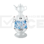 Самовар электрический CENTEK СТ-0091A Самовар Centek СТ-0091 A (белый+рисунок), 4.0л, 2300Вт, поддерж.t + LED индикатор, керам заварник, фото2