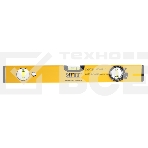Уровень FIT 18244профи усиленный 2 глазка + 1 глазок поворот. магнит. желтый 400мм, фото 1