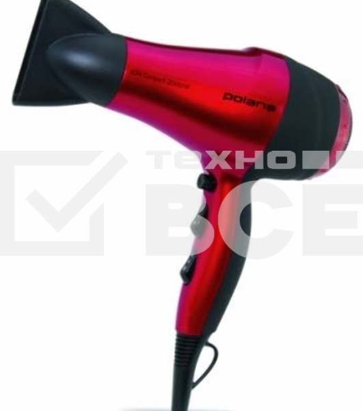 Фен Polaris PHD 2077i 2000Вт красный/черный