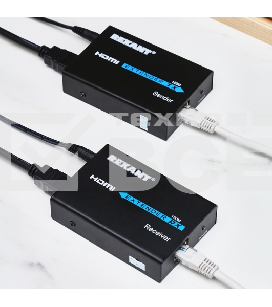 Удлинитель HDMI по витой паре RJ-45(8P-8C) кат. 5е/6 120 м REXANT