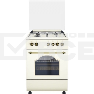 Газовая плита DeLuxe 606040.24г 006 (кр) чуг реш беж