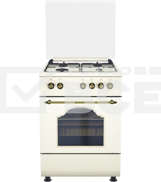 Газовая плита DeLuxe 606040.24г 006 (кр) чуг реш беж