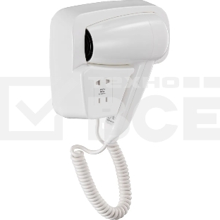 Фен для волос Puff-1200B 1405.002 1.2кВт белый с доп. розеткой