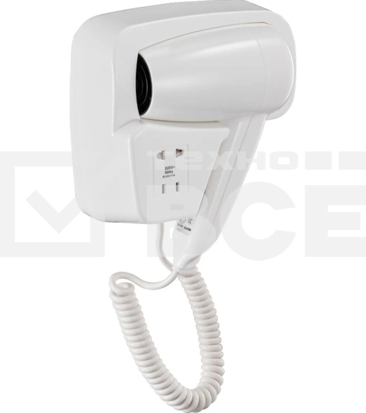 Фен для волос Puff-1200B 1405.002 1.2кВт белый с доп. розеткой