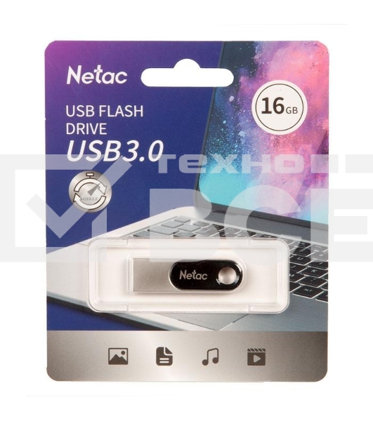 Флеш диск Netac U278 16Gb <NT03U278N-016G-30PN>, USB3.0, металлическая матовая