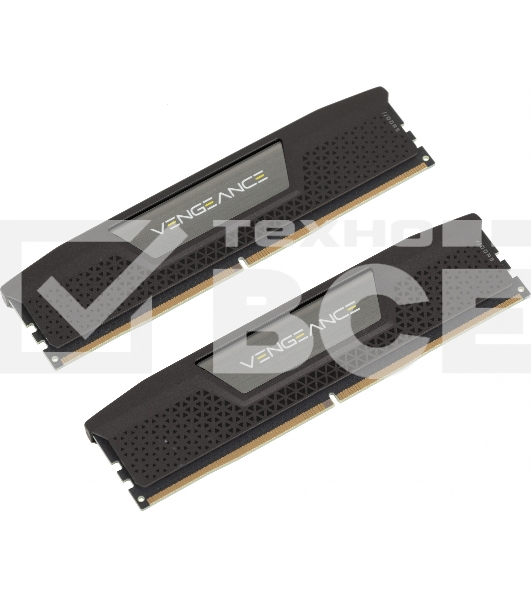 Оперативная память Corsair Vengeance, DDR5, 32GB (2x16 GB), 5200 MHz, CL40, радиатор, чёрный