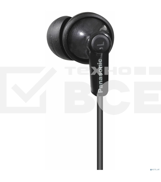 Наушники вкладыши Panasonic RP-HJE120 1.1м черный проводные в ушной раковине (RP-HJE120EEK)