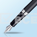 Ручка перьевая Waterman Hemisphere (CWS0920810) Matte Black CT F сталь нержавеющая подар.кор., фото5