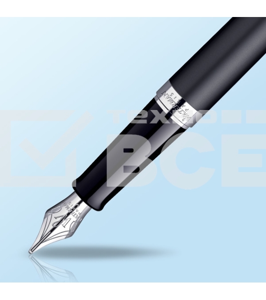 Ручка перьевая Waterman Hemisphere (CWS0920810) Matte Black CT F сталь нержавеющая подар.кор.
