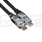 Кабель для зарядки Type-C - Type-C ExeGate EX-CCP-USB3.2-CMCM-1.5 (USB 3.2 Gen2x1 Type Cm/Cm, 10Gbit/s, 8K60Hz, 5A, 60W, PD3.1, 1,5м), фото3