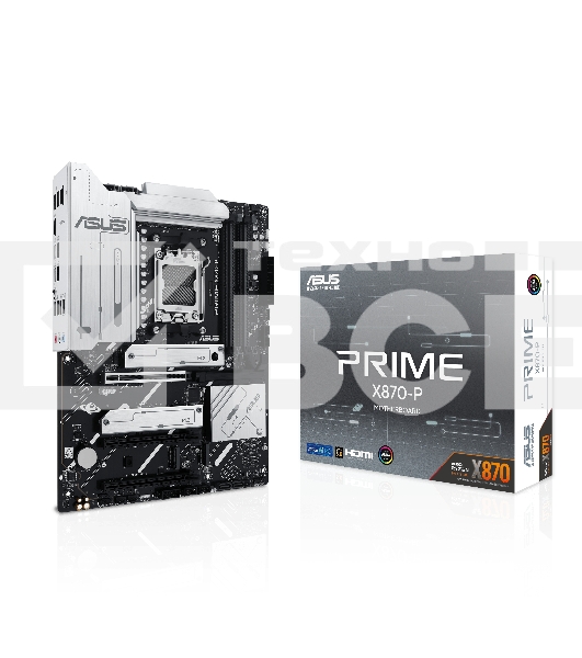 Материнская плата ASUS PRIME X870-P, AM5, AMD X870, 4xDDR5, 2xSATA, 4xM.2, 1xPCI-E 5.0 x16, 1xPCI-E 4.0 x16, 1xPCI-E x1, 1xHDMI, 2xUSB Type-C, 1x2.5Gb LAN, 4xUSB-A 3.2 Gen 1, 1xUSB 3.2 Gen 2, 3x3.5 мм, 7.1, ATX