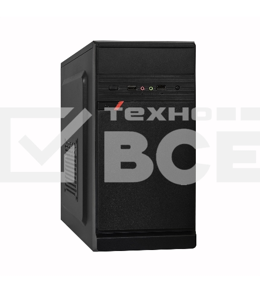 Компьютерный корпус Minitower ExeGate BAA-106-UNS500 (mATX, БП UNS500 с вент. 12см, 2хUSB, аудио, черный)