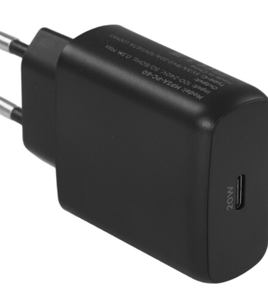 Зарядное устройство Cablexpert MP3A-PC-60 20Вт GaN, 3А, QC4.0/PD, 1xType-C, черный, пакет