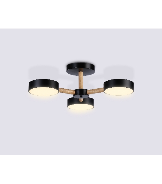 Светильник Ambrella light FL4823/3 BK черный 3000K-6400K 40W D580*160 (ПДУ ИК)