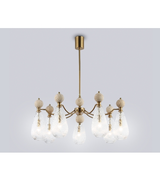 Люстра Ambrella light LH53287/7 BS/CL латунь/прозрачный E14*7 max 40W D815*900