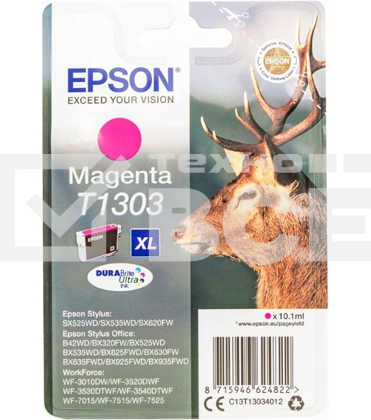 Картридж струйный Epson C13T13034012 пурпурный для Epson SX525WD/SX535WD/B42WD/BX320FW/BX625FWD/BX63