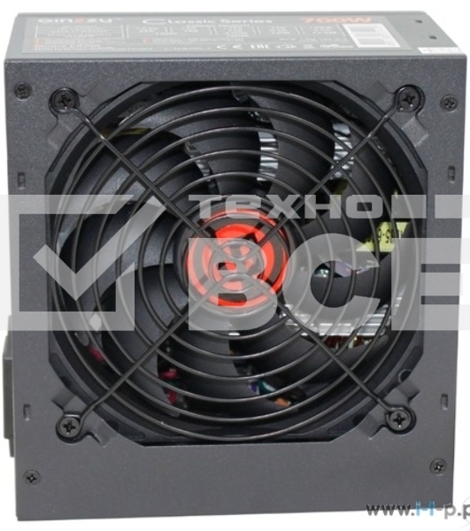 Блок питания Ginzzu CB700 12CM черный,24+4p,2 PCI-E(6+2), 6*SATA, 3*IDE,оплетка MB, кабель питания